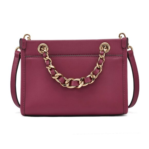 Karl Lagerfeld Savoie Small Satchel Crossbody Bag in Wine w/ Dust Bag -  NWT - Picture 2 of 4